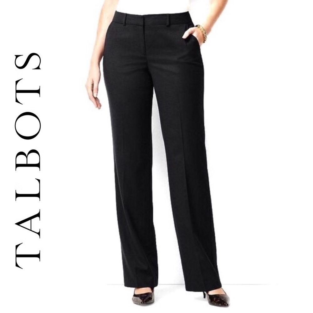 Talbots Italian Flannel Windsor Pants Pockets Button Zip Closure Belt Loop Sz 4P